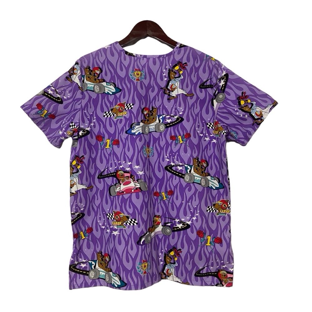 Vintage Scooby Doo Short Sleeve Simply Scrub Top Purple - Picture 9 of 10